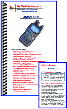 Alinco DJ-G7T Mini-manual and Wallet Card