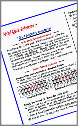 Nifty! LDG AT-200PRO operating guide