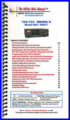 Nifty! Orion II operating guide
