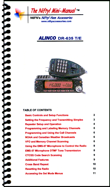Alinco DR-635 T/E Mini-Manual