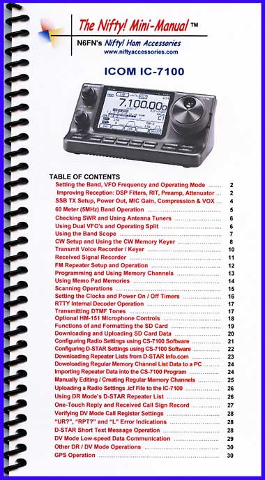 Icom IC-7100 Mini-Manual