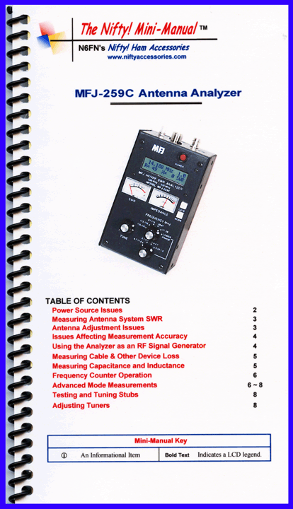 MFJ-259C Analyzer Mini-Manual